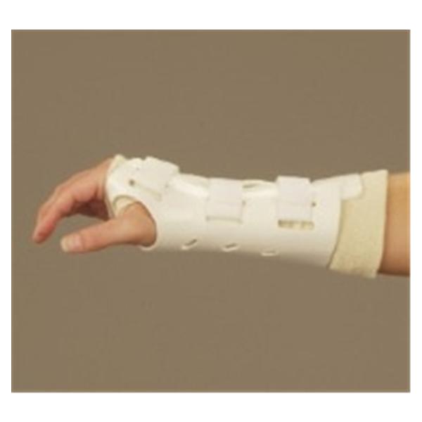 Brace Fracture Adult Wrist Thermoplastic White Size Large Left Ea